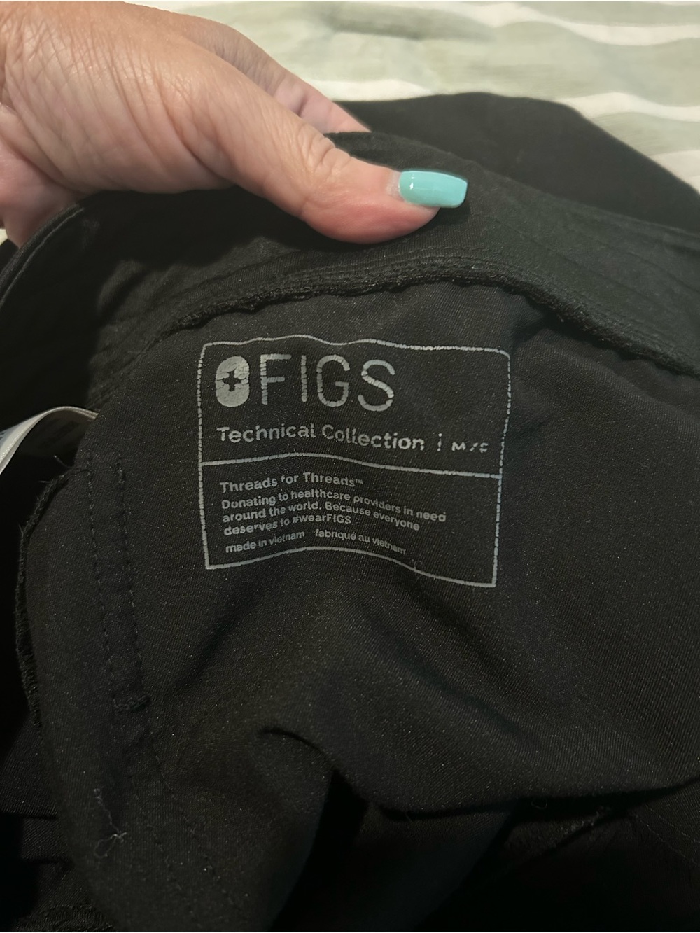 Figs Zamora Jogger Scrub Pants Black Size Medium - Picture 6 of 6